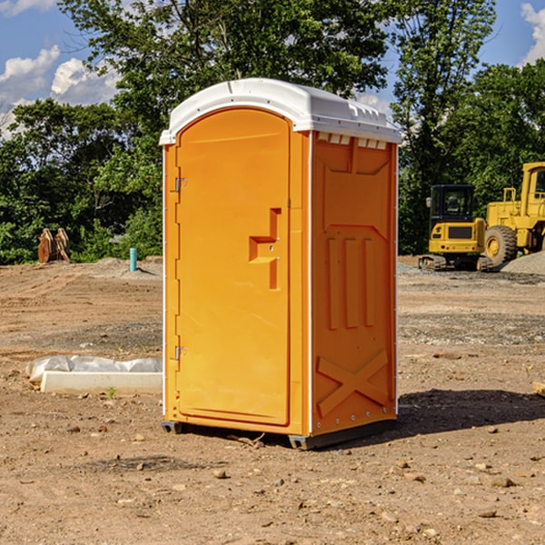 how often are the porta potties cleaned and serviced during a rental period in Soham New Mexico